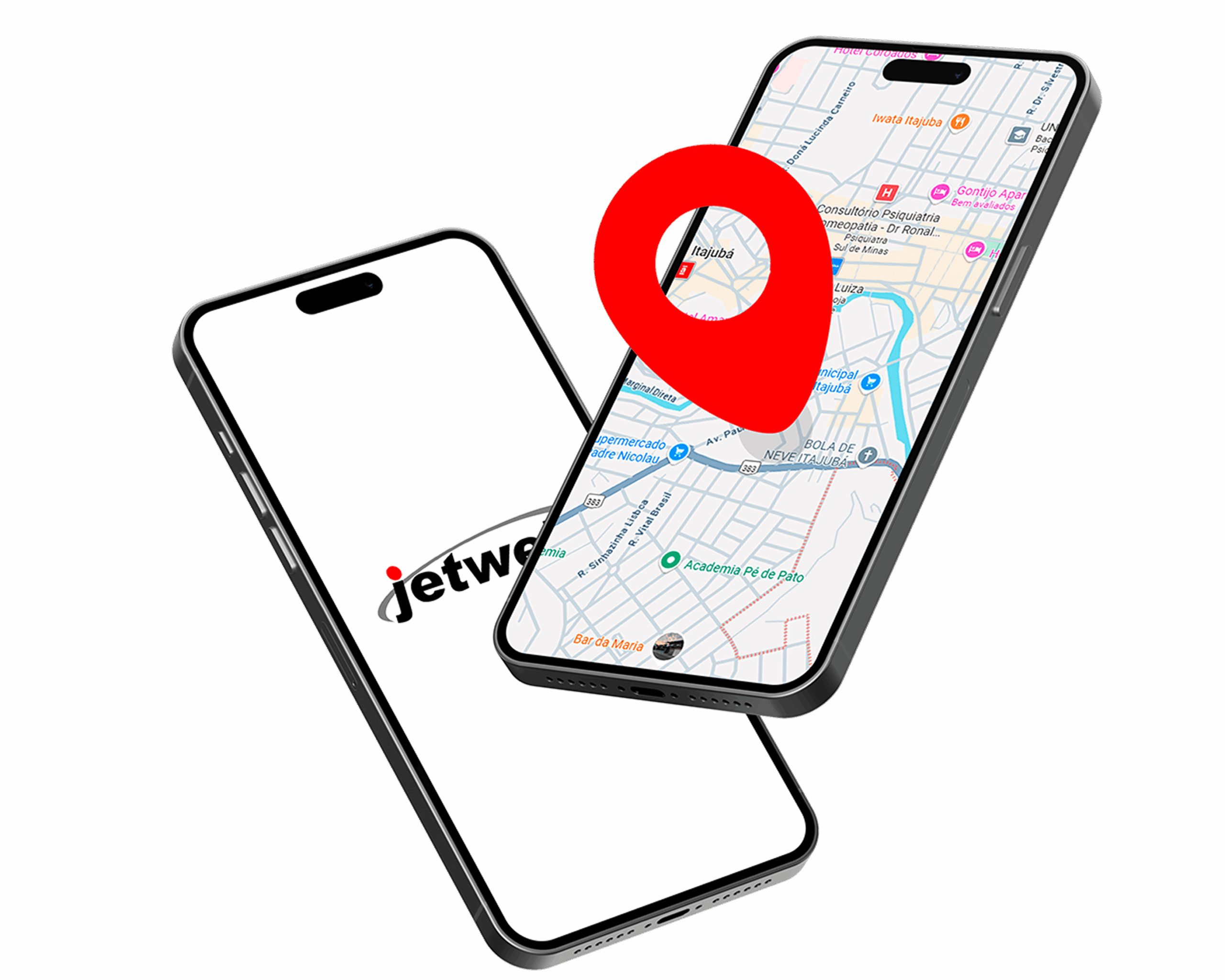 Mapa ilustrativo de cobertura de rede em Itajubá